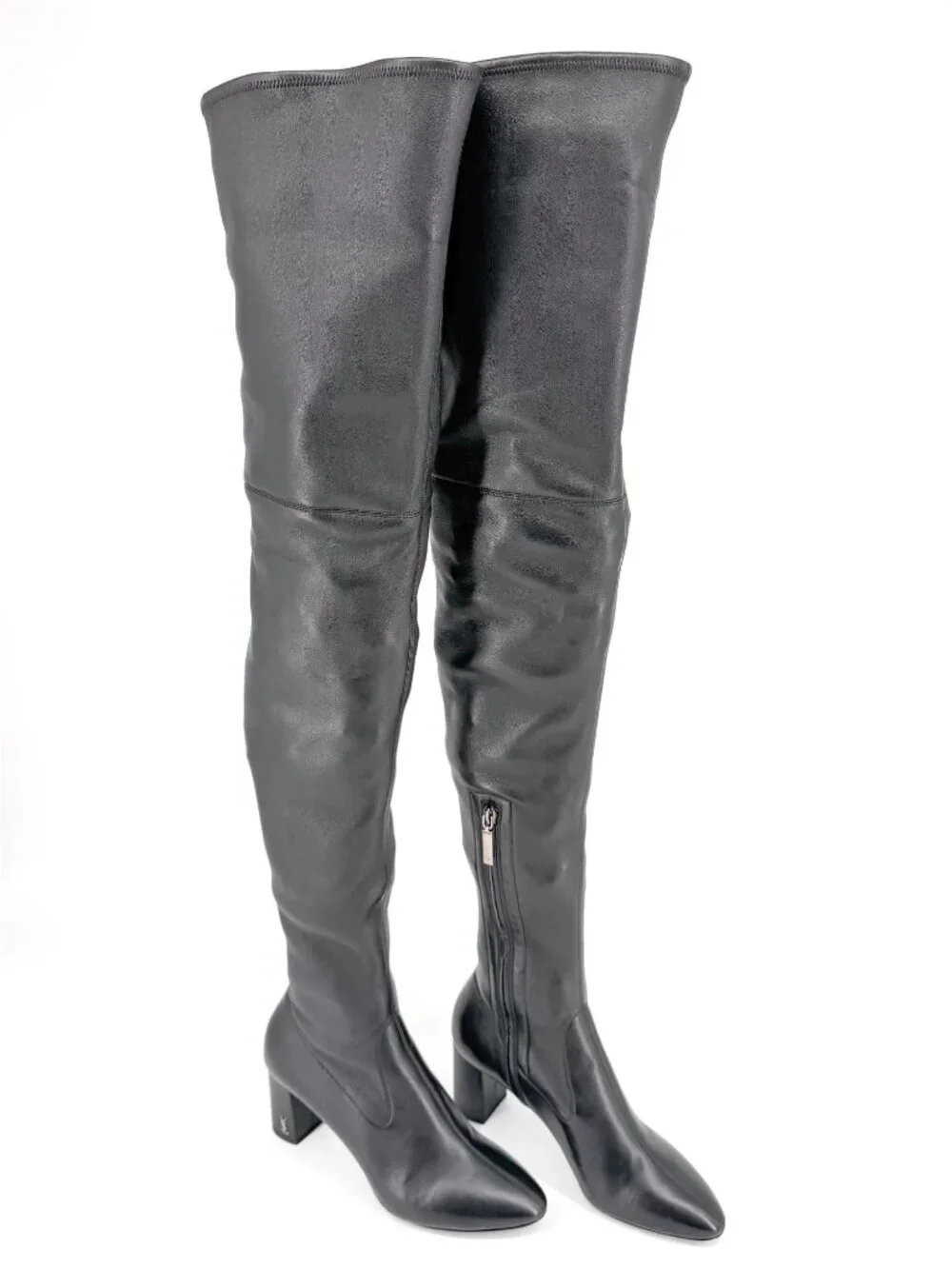 Saint Laurent Loulou YSL Thigh High Over The Knee Boots Black Size 38.5 US 8.5